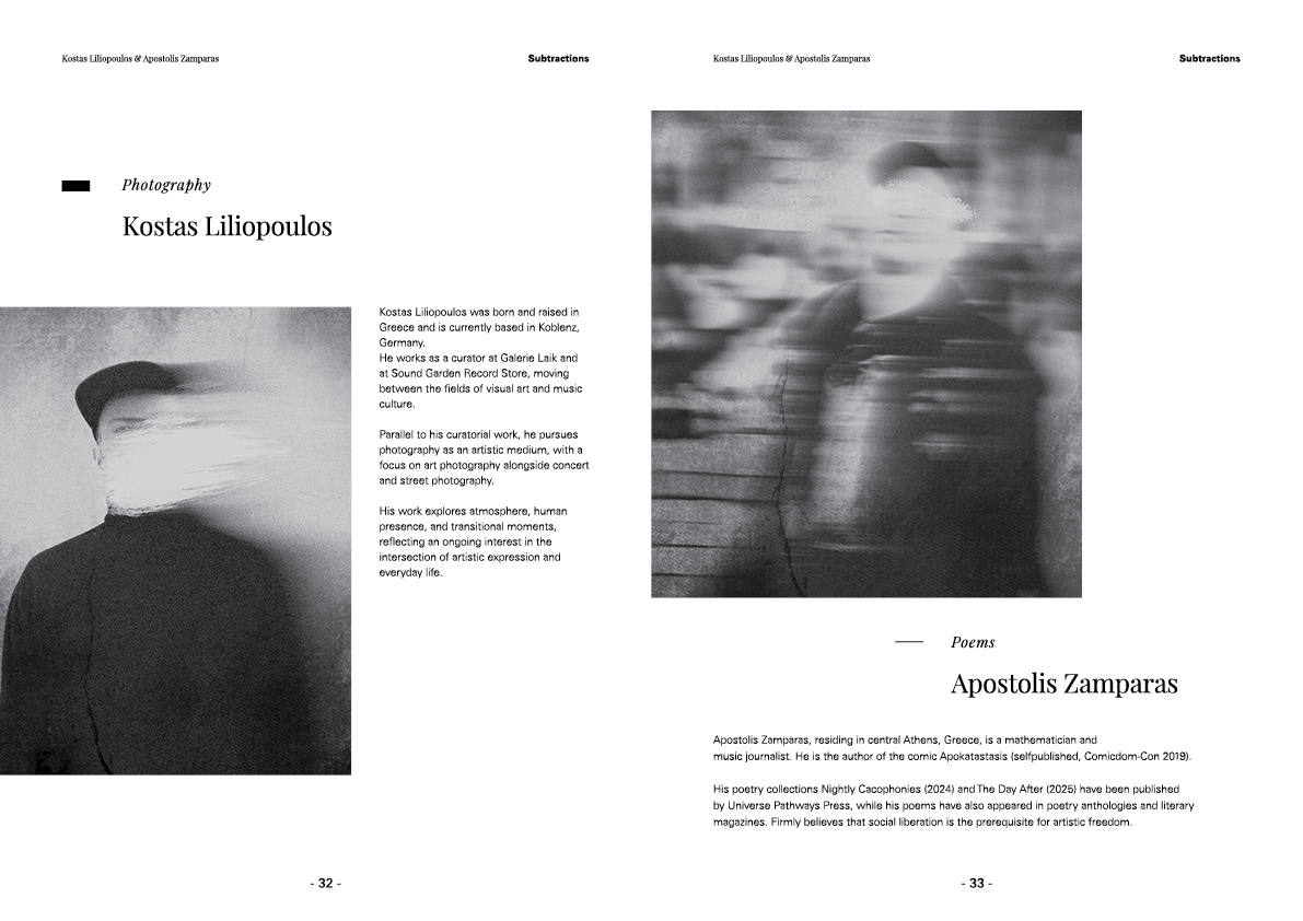 Subtractions Fotobuch – Design & Layout von Soheyl Nassary | EYETM D&K