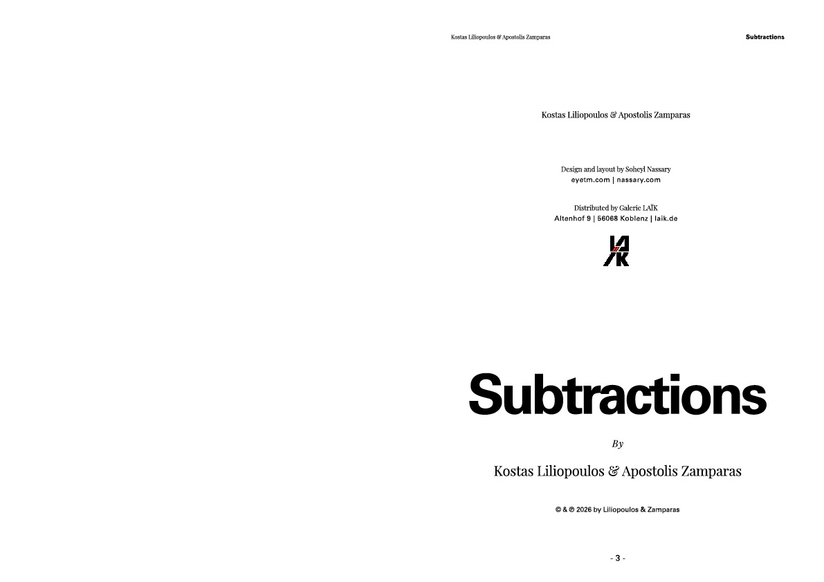 Subtractions Fotobuch – Design & Layout von Soheyl Nassary | EYETM D&K