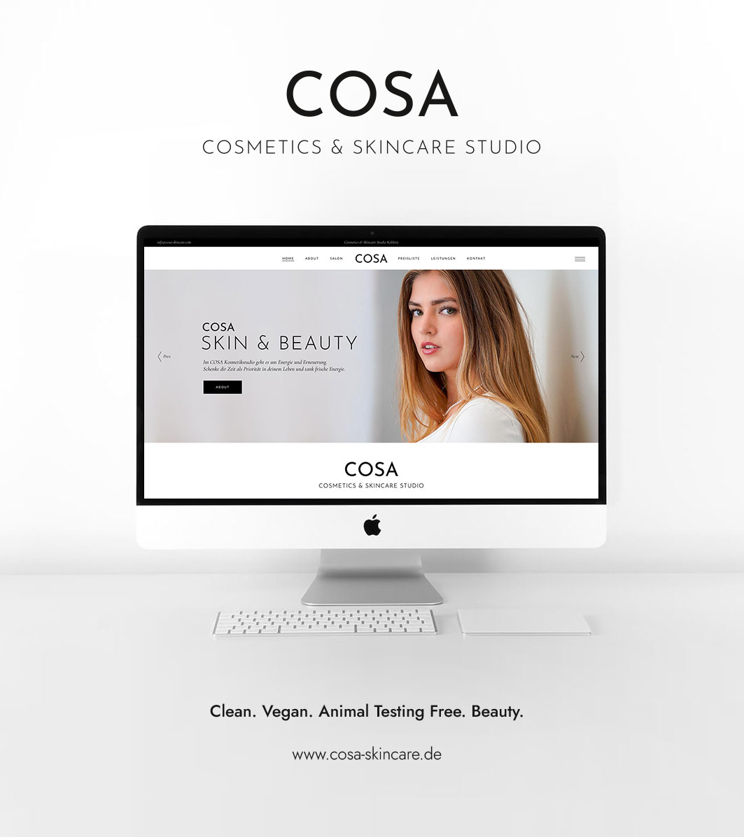 COSA - Cosmetic & Skincare Studio Koblenz / Webdesign 2023