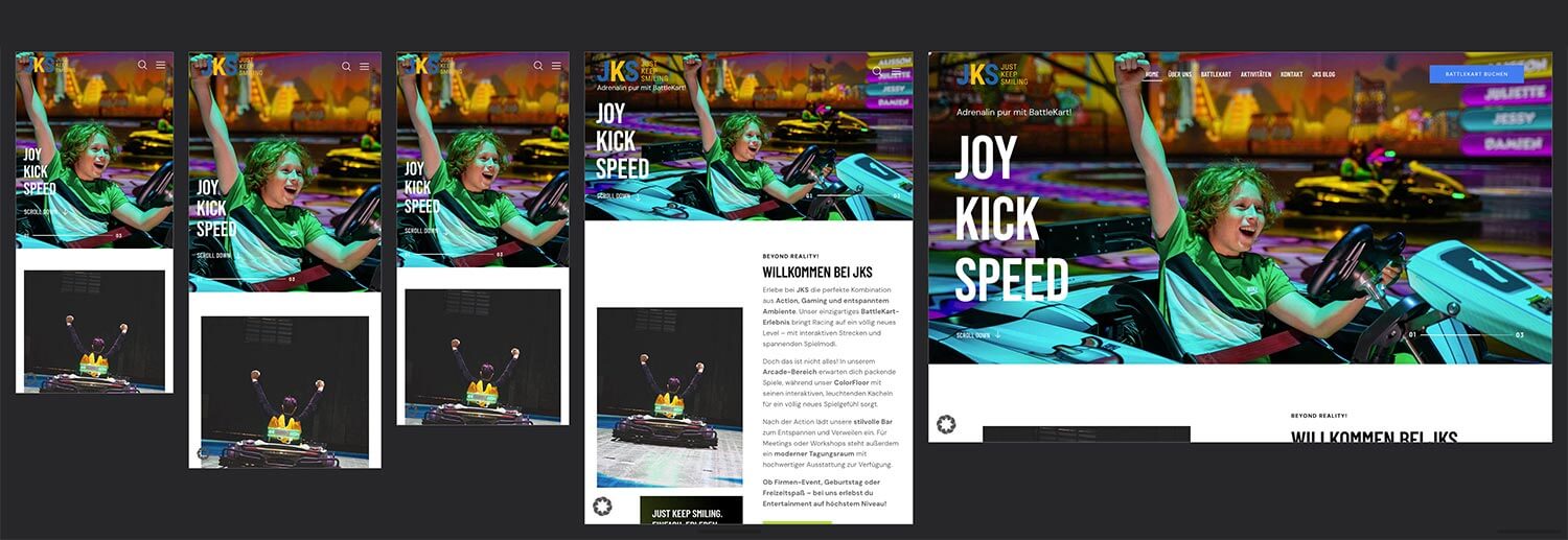 JKS Erlebniswelt Website – Webdesign BattleKart Koblenz | EYETM 2025