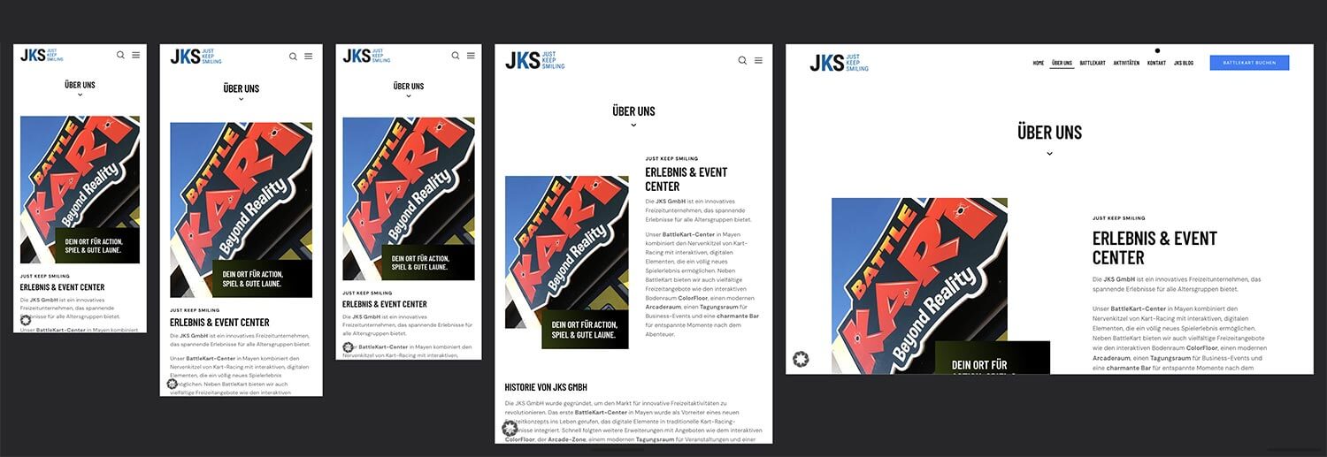 JKS Erlebniswelt Website – Webdesign BattleKart Koblenz | EYETM 2025