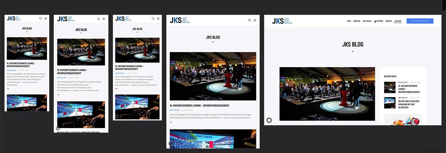 JKS Erlebniswelt Website – Webdesign BattleKart Koblenz | EYETM 2025