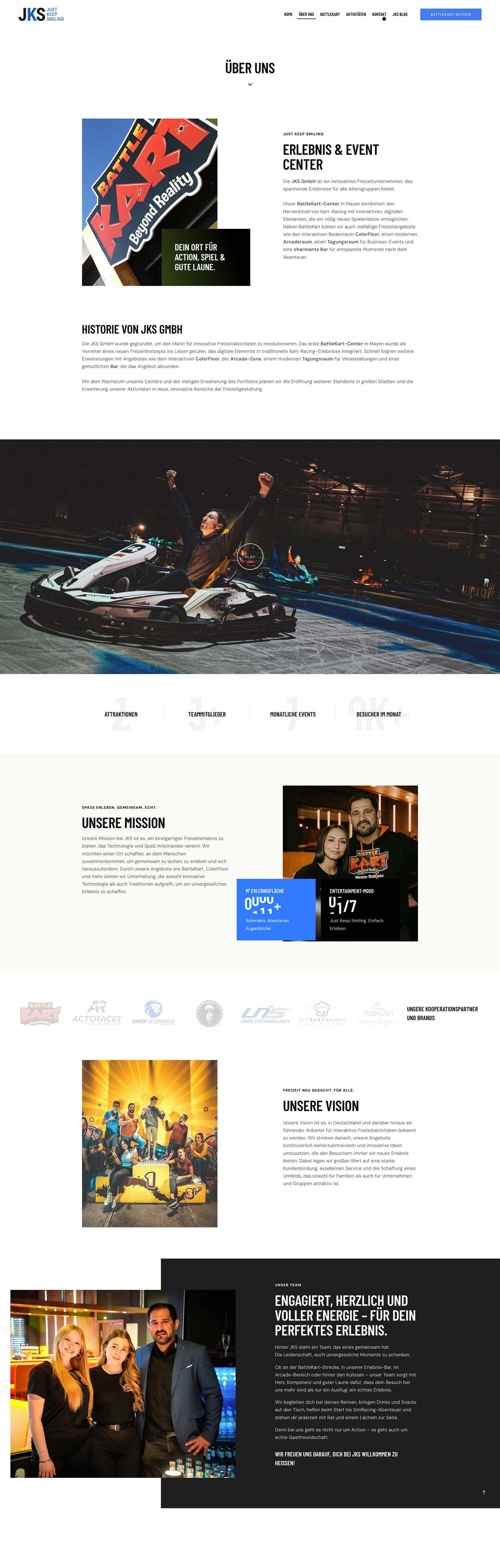 JKS Erlebniswelt Website – Webdesign BattleKart Koblenz | EYETM 2025