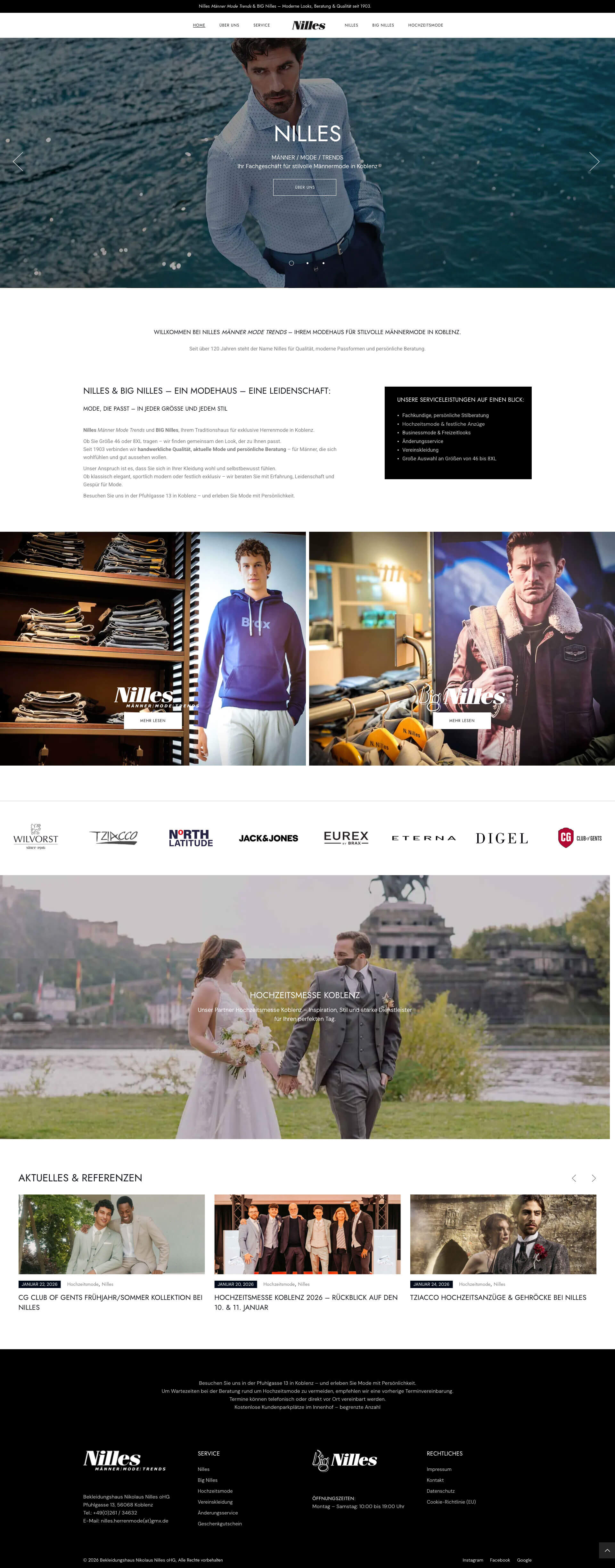 Webdesign Koblenz – Nilles Männermode Website Relaunch | EYETM