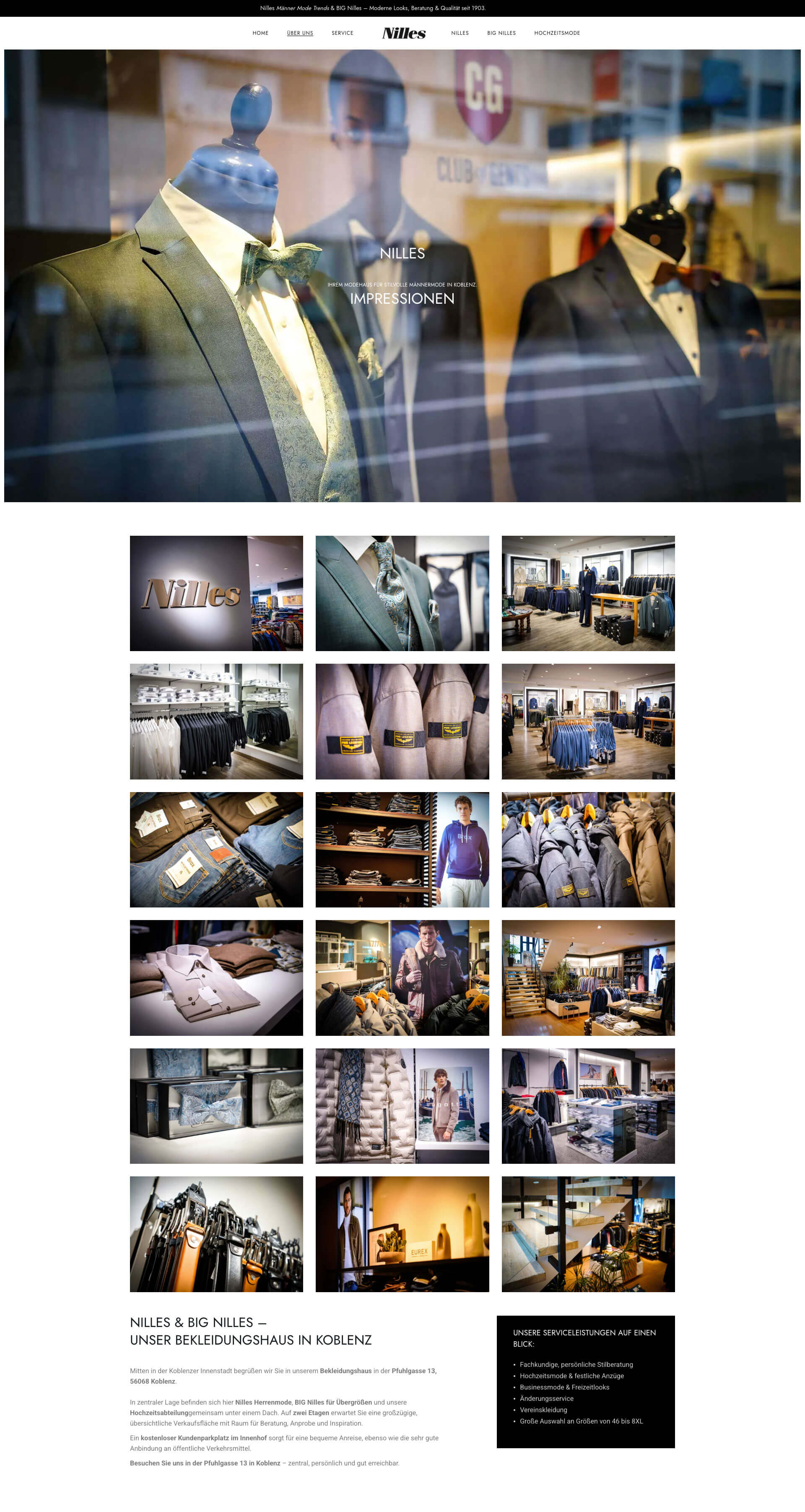 Webdesign Koblenz – Nilles Männermode Website Relaunch | EYETM