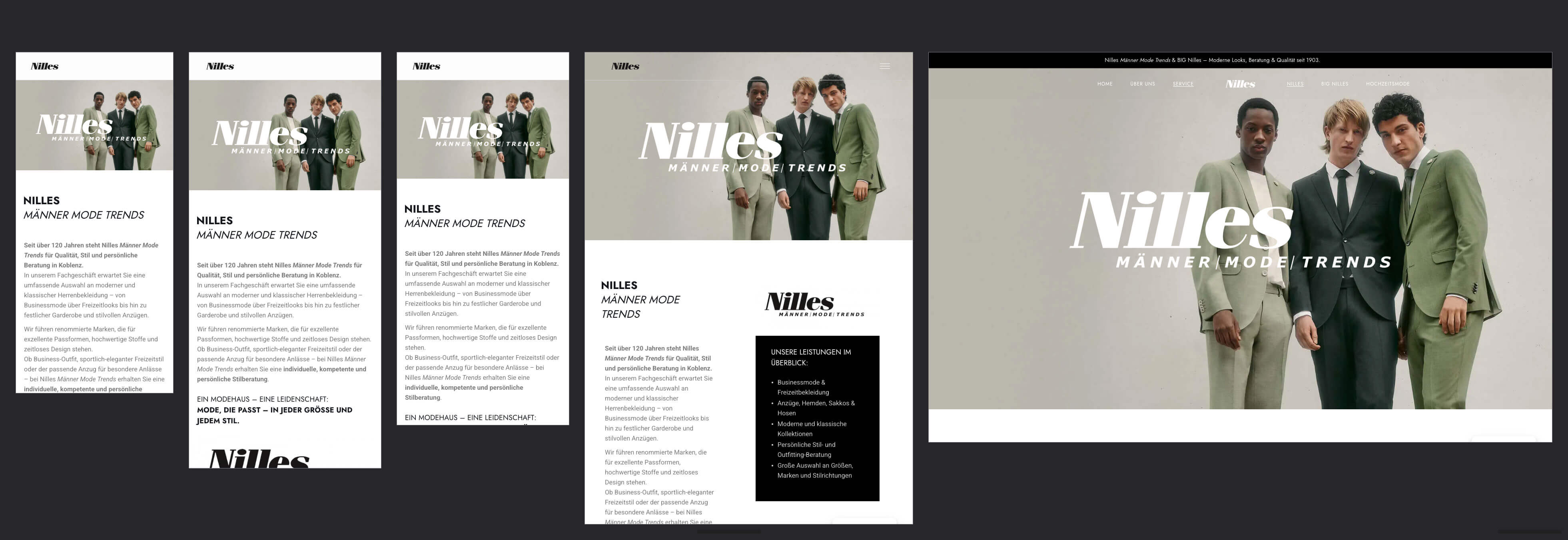 Webdesign Koblenz – Nilles Männermode Website Relaunch | EYETM