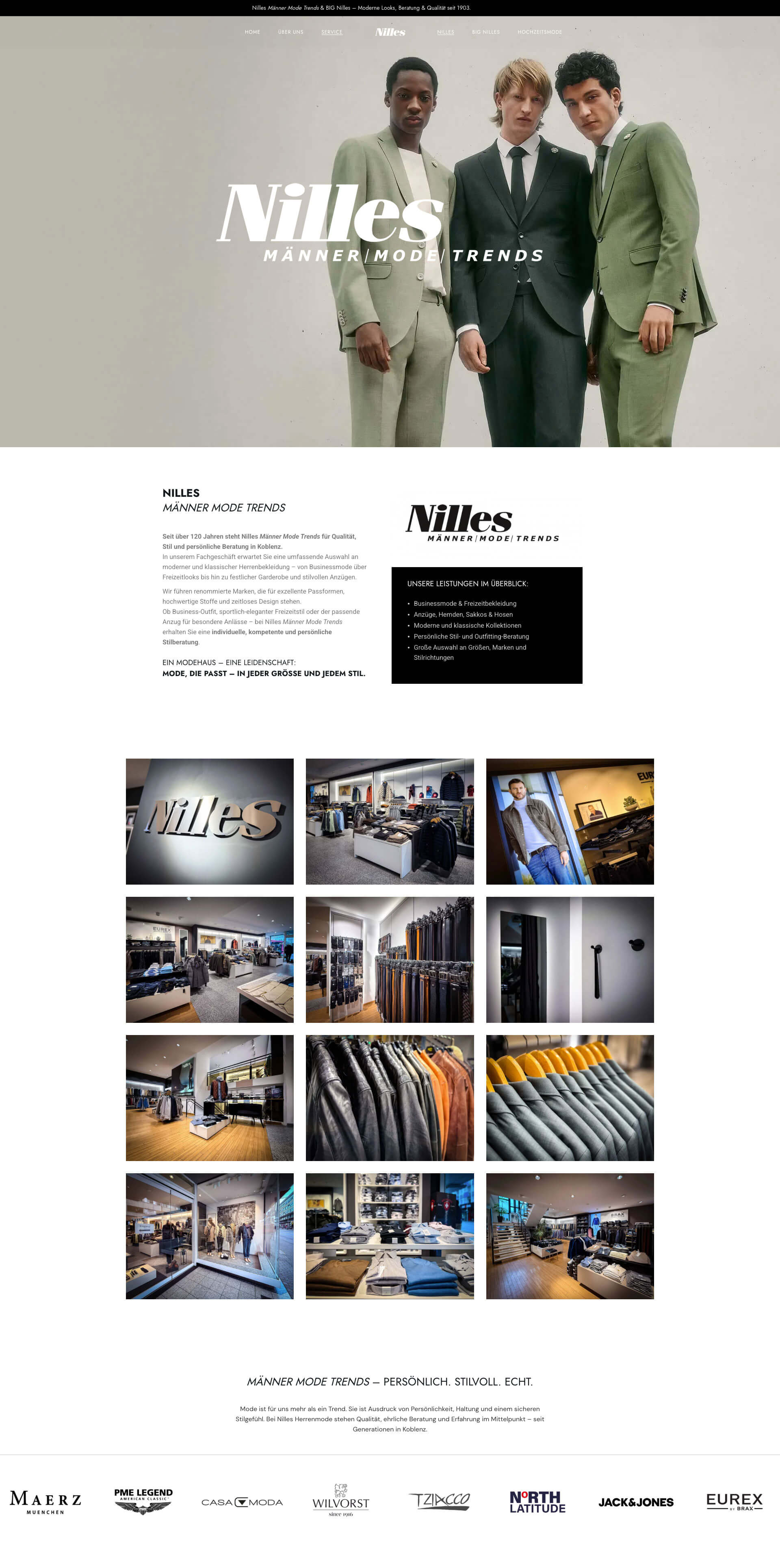 Webdesign Koblenz – Nilles Männermode Website Relaunch | EYETM