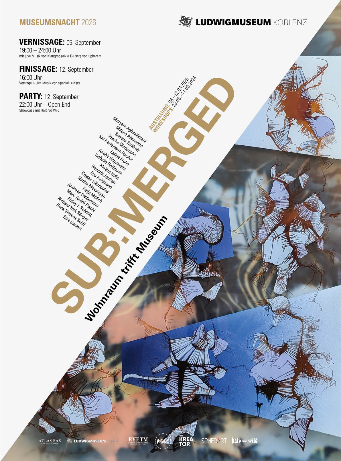 SUB:MERGED | Ludwig Museum Koblenz 2026 | Design by Soheyl Nassary