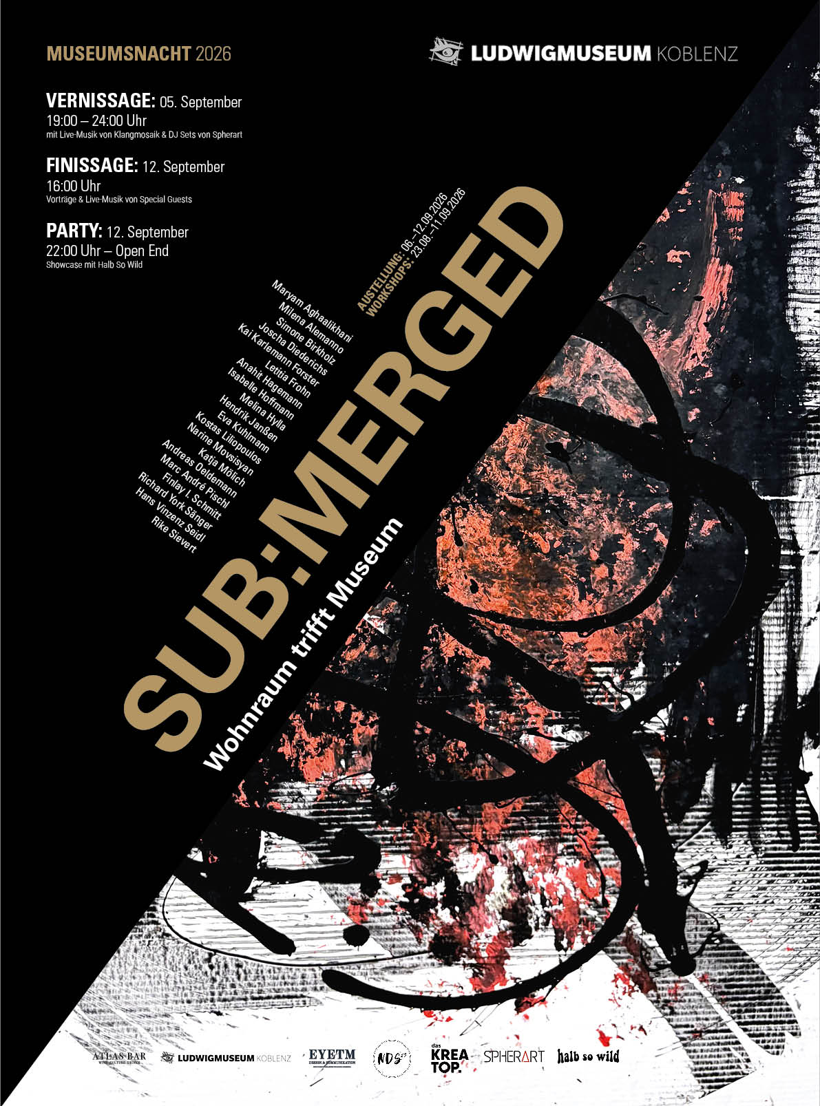SUB:MERGED | Ludwig Museum Koblenz 2026 | Design by Soheyl Nassary