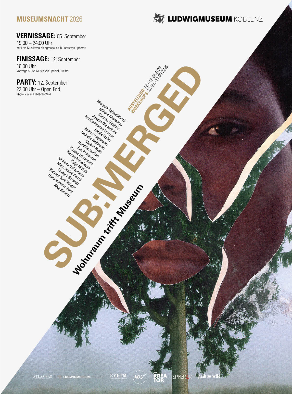 SUB:MERGED | Ludwig Museum Koblenz 2026 | Design by Soheyl Nassary
